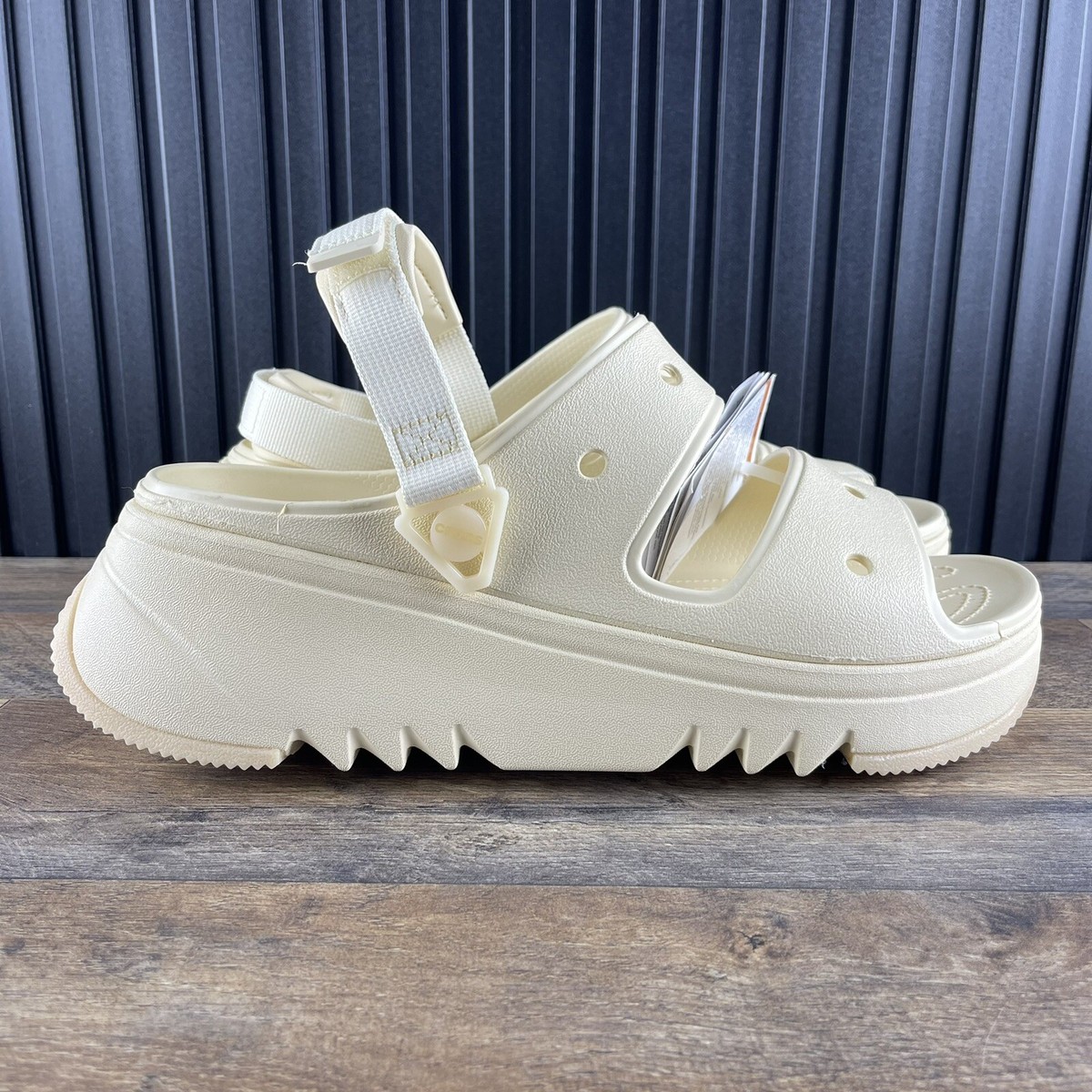 Crocs Women's US Hiker Xscape Sandal Vanilla Platform Sandals