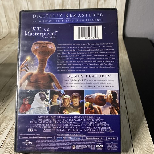 E.T. The Extra-Terrestrial (DVD, 2012, Anniversary Edition Widescreen) New - Picture 2 of 3
