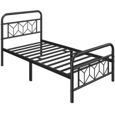 Metallbett Bettrahmen Einzelbett Doppelbett Bettgestelle mit Hohem Kopfteil
