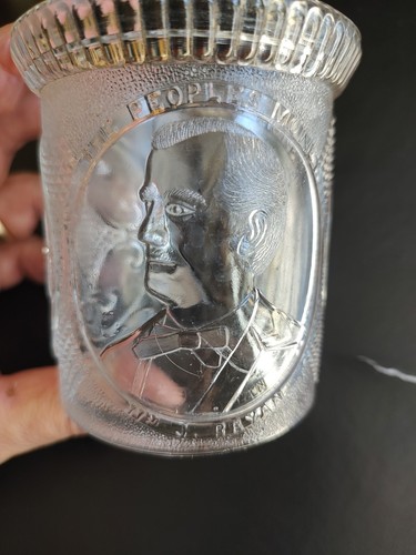 1896 President William Jennings Bryan Pressed Glass The Peoples Money Nice! - Picture 6 of 6