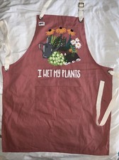 I Wet My Plants Funny Gardening Lover Cooking Bib Apron with Pockets