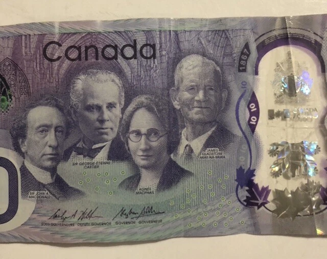 2017-1867 COMMEMORATIVE ISSUE" BANK OF CANADA $10 Dollar Bill CDC9482621 - Image 4 of 4