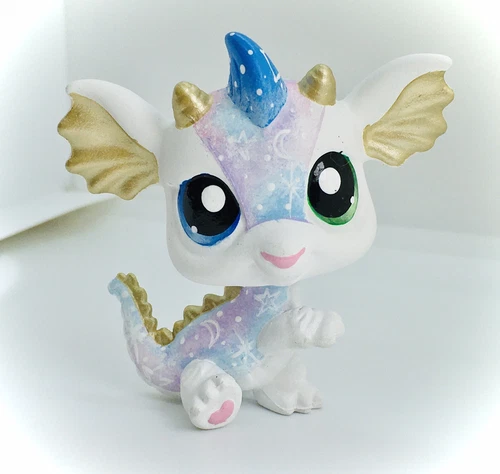 Baby Dragon Galaxy Custom Ooak Hand Painted W/accessories Littlest Pet Shop