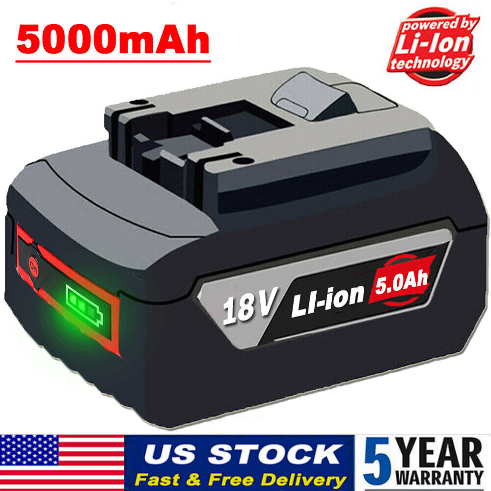 5000mAh 18V Battery For Bosch 18Volt Li-Ion BAT609 BAT618 BAT611 BAT620 BAT610G