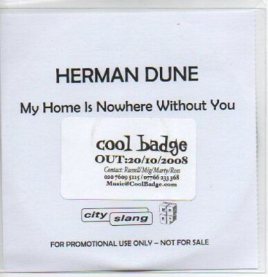 (M597) Herman Dune, My Home is Nowhere Without Y- DJ CD
