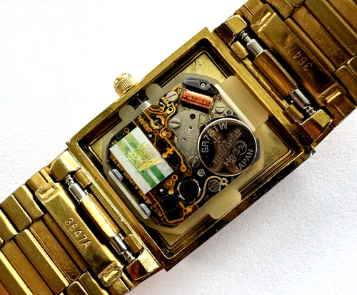 Vintage Citizen 30-4701 Rectangle Analog Digital Gold Tone Men's Watch Runs - Picture 8 of 21