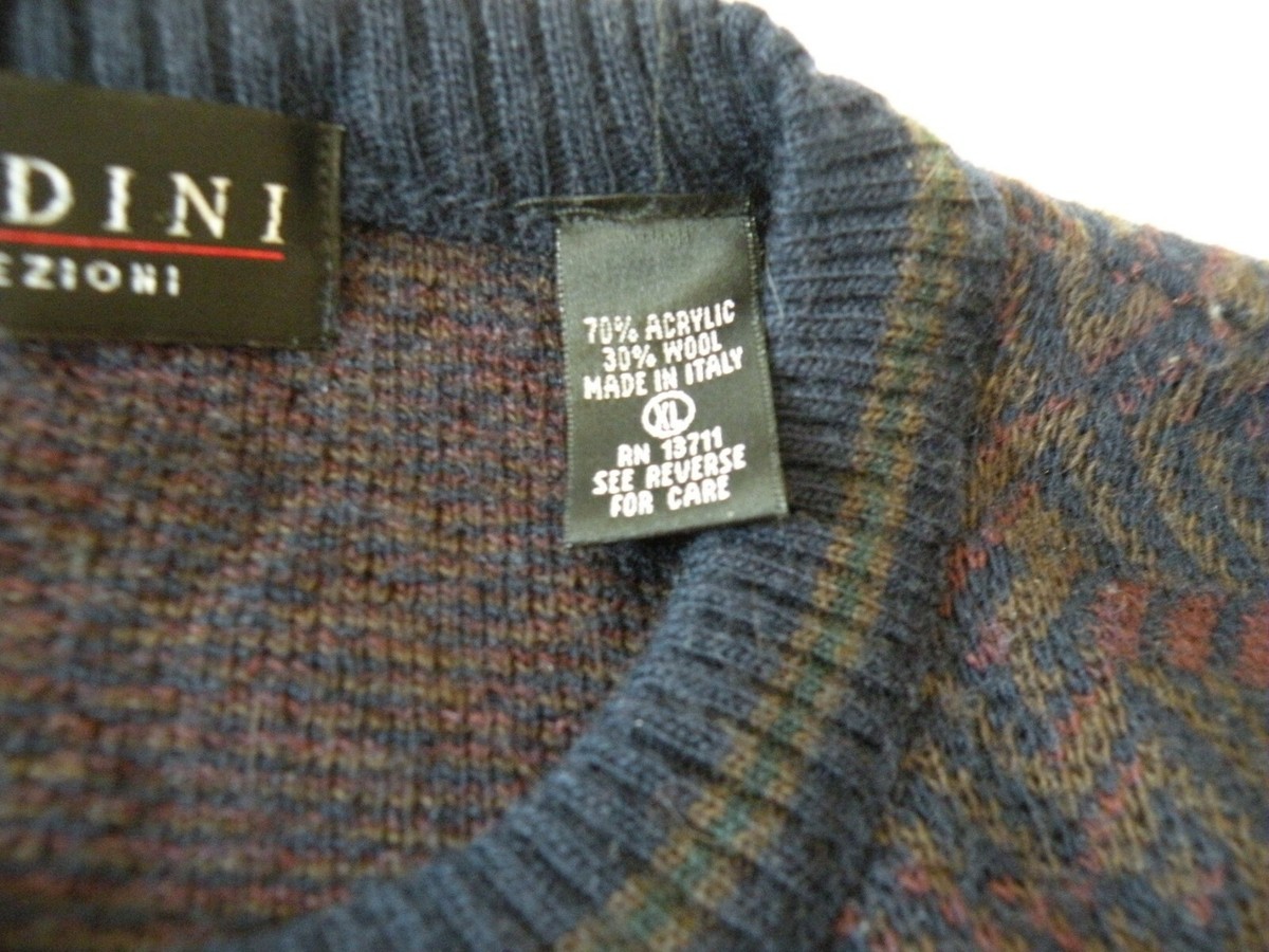 トップス BRANDINID le collezioni Skipperneck Knit Brandini Le Collezioni Brown Herringbone Wool blend Italy XL