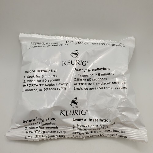 Keurig Genuine OEM Charcoal Water Filter Replacement Cartridge - NEW