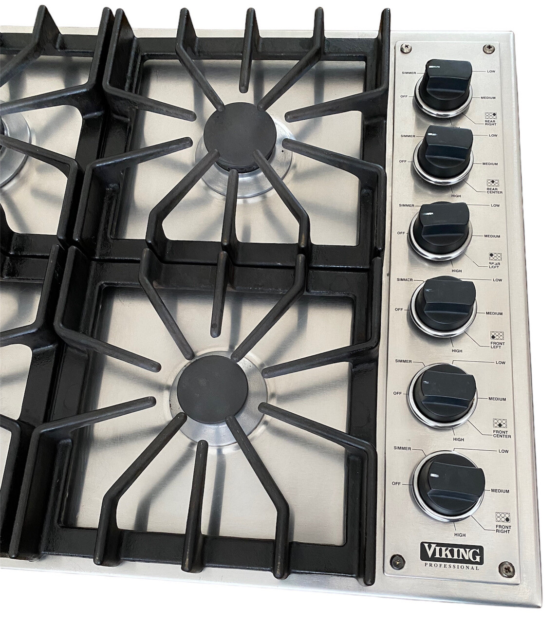 Viking Professional VGSU1616BSS 36" Gas Cooktop, 6 burner stainless