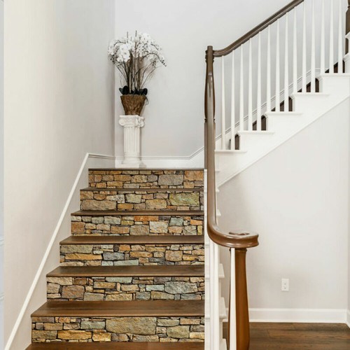 6x 3D Stair Riser Decals Wall Tile Mural Staircase Stickers Vinyl DIY Home Decor - Picture 45 of 62