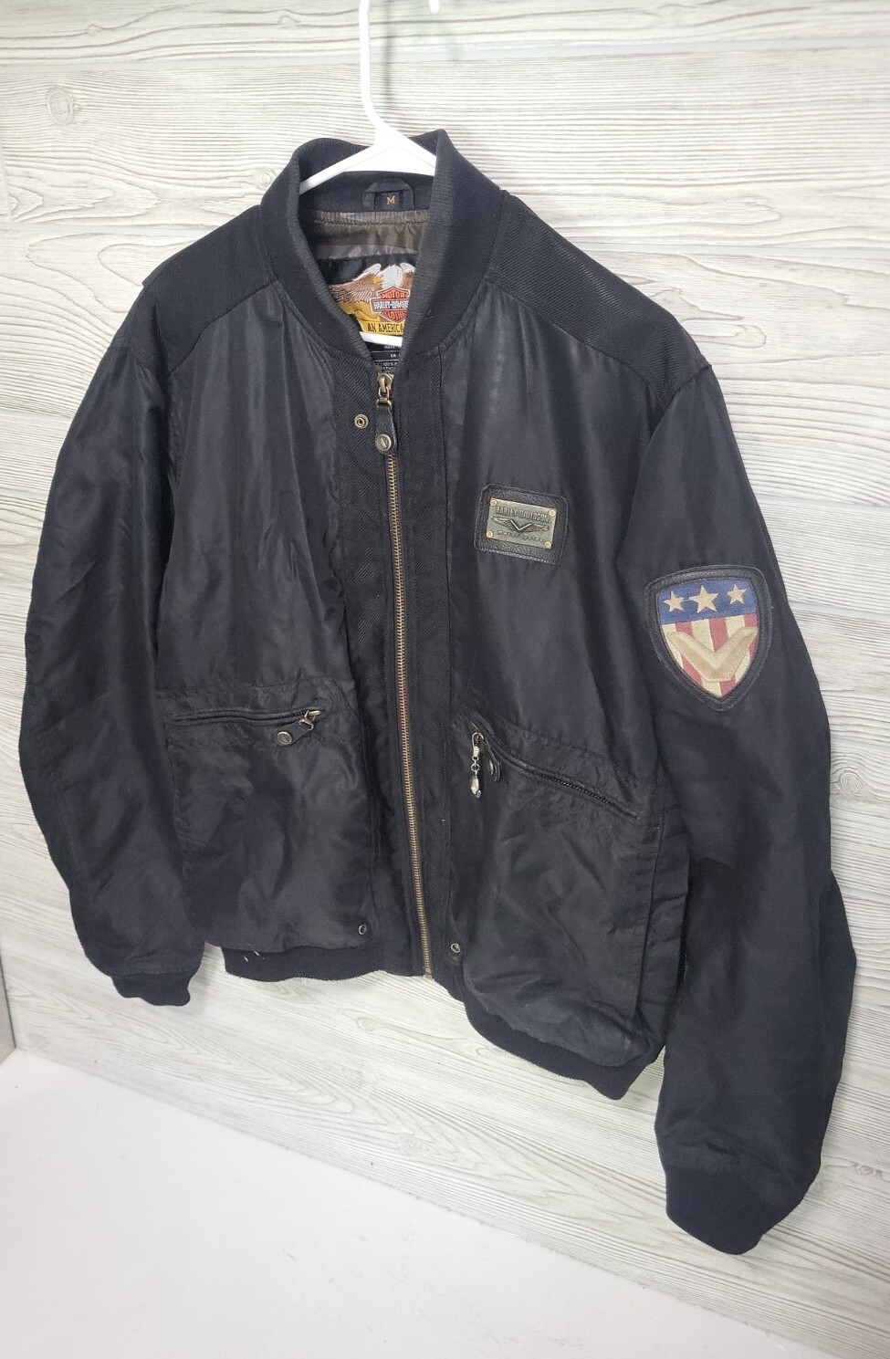 Harley Davidson Mens Camo Lined Riding Jacket Size Me… Gem