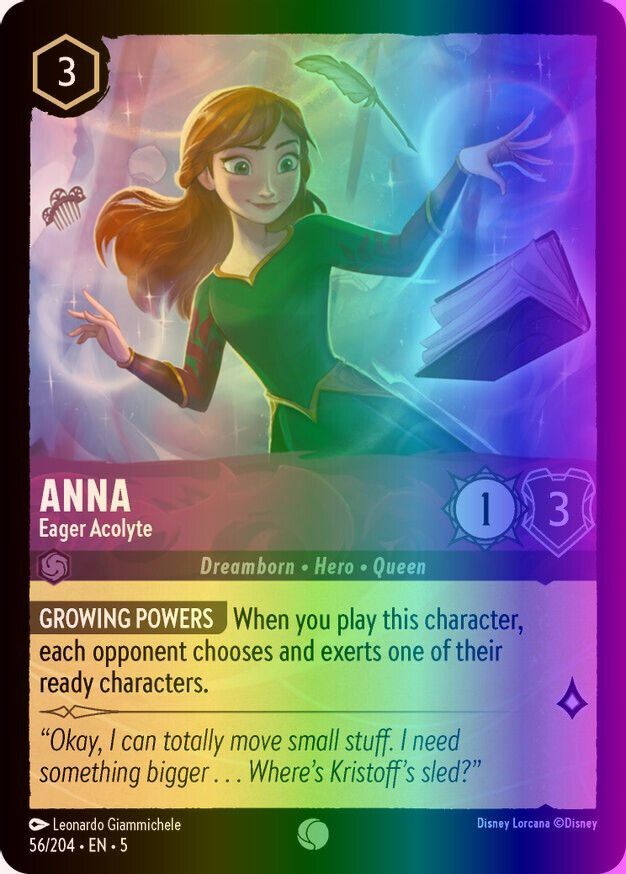 Lorcana Anna - Eager Acolyte (56/222) Shimmering Skies LP FOIL