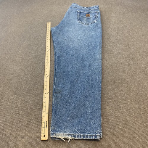 Vintage Carhartt Jeans Men's 42 B17 DST Blue Denim Relaxed Fit Measures 41x32 - Picture 10 of 13