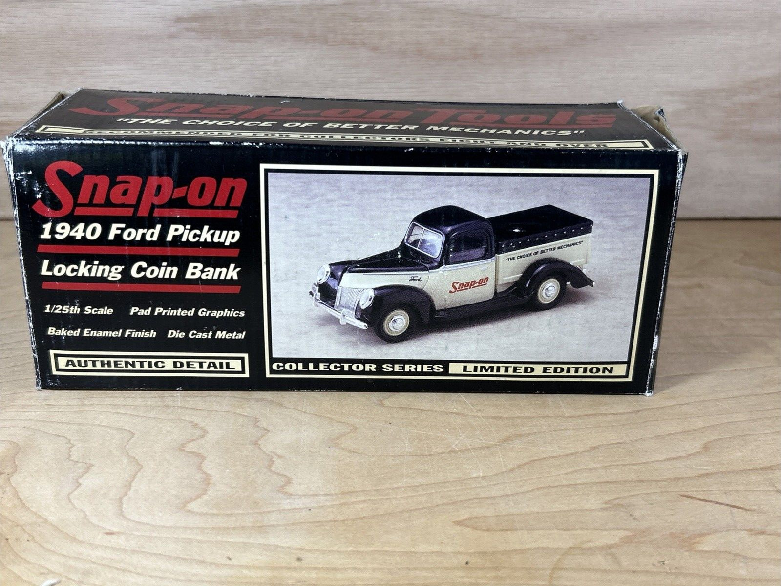 Snap On Tools 1940 Ford Pickup Collector Limited Edition #6171 Locking Coin Bank