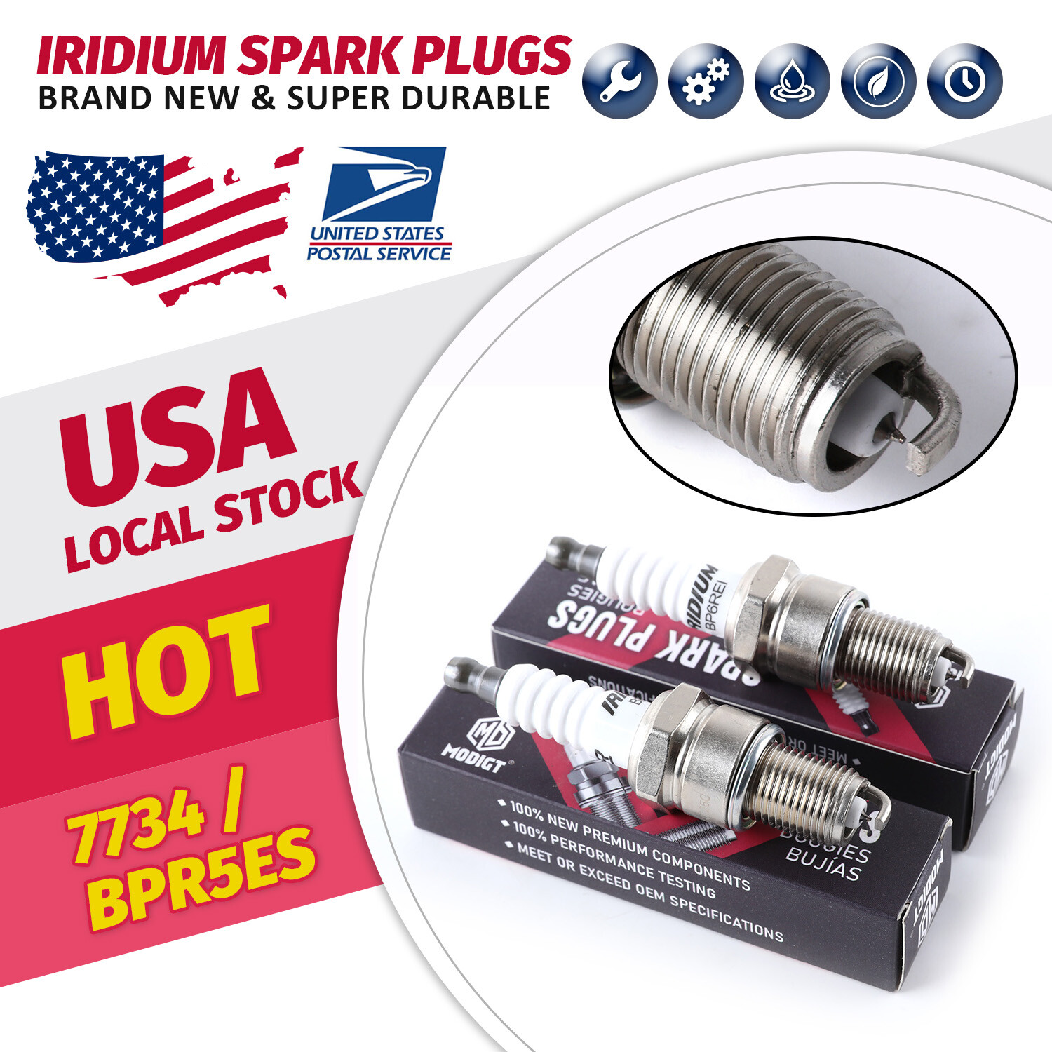 Fit NGK Set Of 2 Iridium Spark Plugs 92174 LZFR5C-11 for Dodge Chrysler Jeep Ram