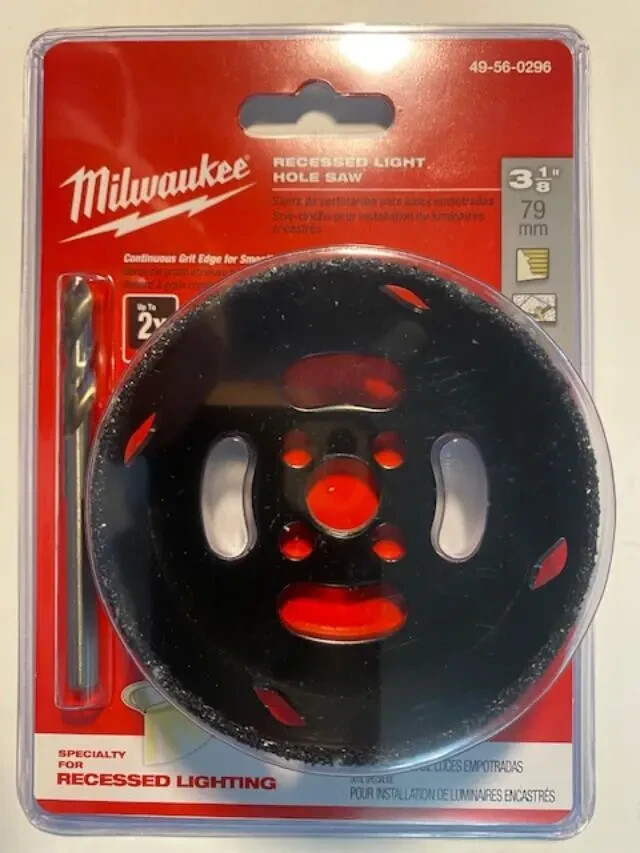 Milwaukee Recessed Light Hole Saw 49560296 3 1/8" 79mm for sale