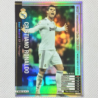 Panini WCCF 2010-11 Cristiano Ronaldo Refractor Real Madrid WBE10 Portugal Japan