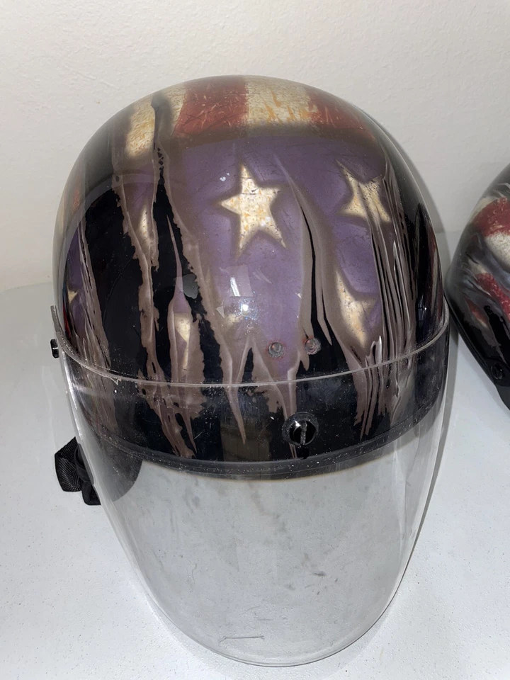 Harley Davidson Aura Ultra-light J02 1/2 Helmet 2 Helmets For Sale - Image 2 of 4