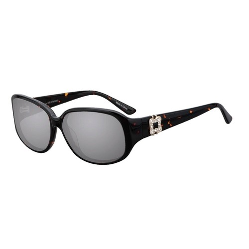 EdwinaHorl Sunglasses Oval Plastic Black Black Men's ROBERT LA