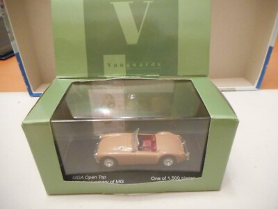 Vanguards VA05005 MGA Open Top 50th Anniv of MG 1:43 + Ltd Ed Cert 166 + Box