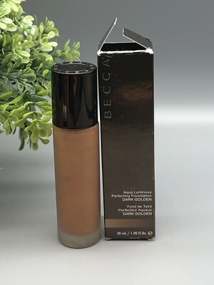 Becca Aqua Luminous Perfecting Foundation DARK GOLDEN 1.0 oz New