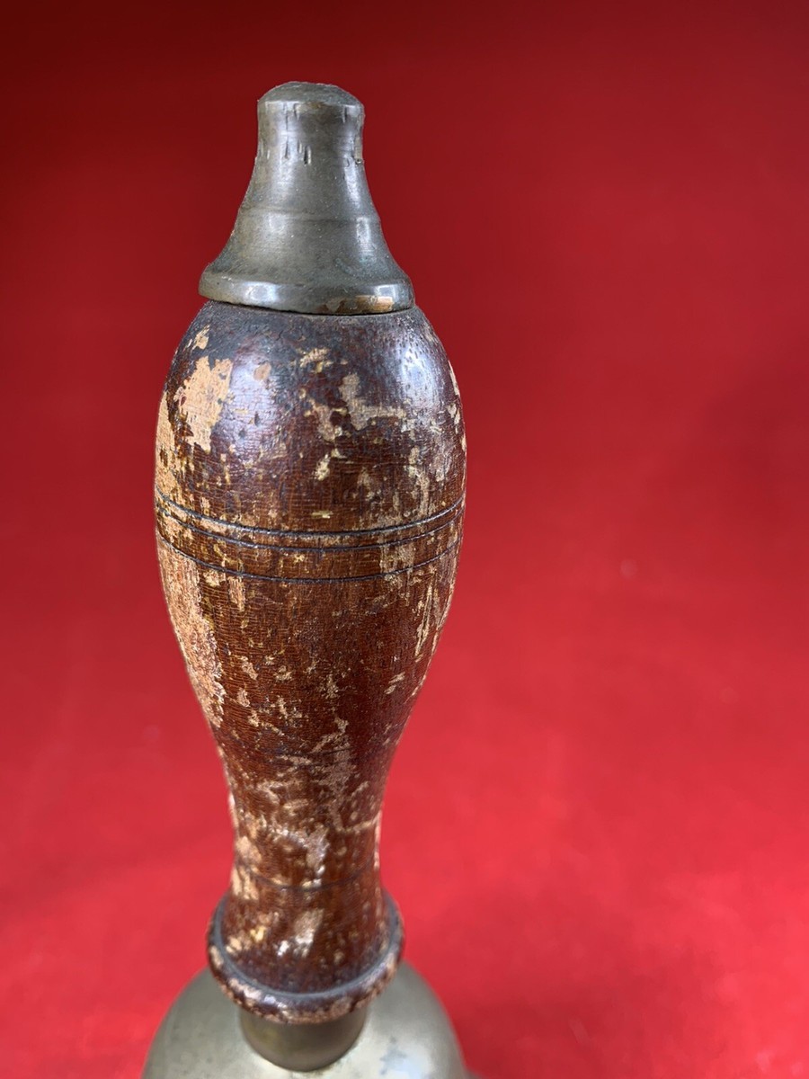 Vintage Brass Hand Held School Bell 7 1/2