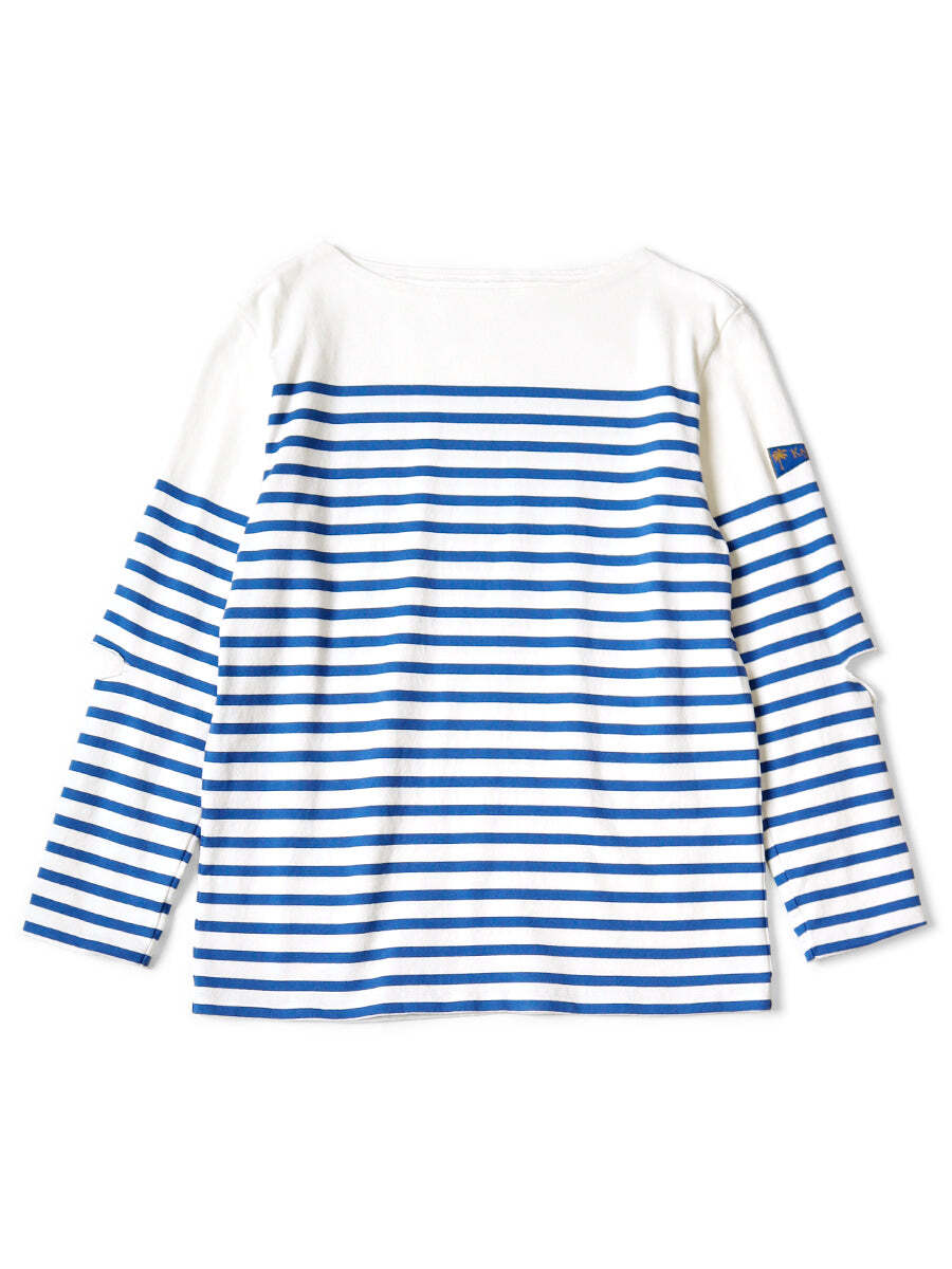 トップス Plaited Jersey Paneling Border L/S Tee Kapital Panel border jersey elbow liplon Tee (PROFILE RAINBOWY