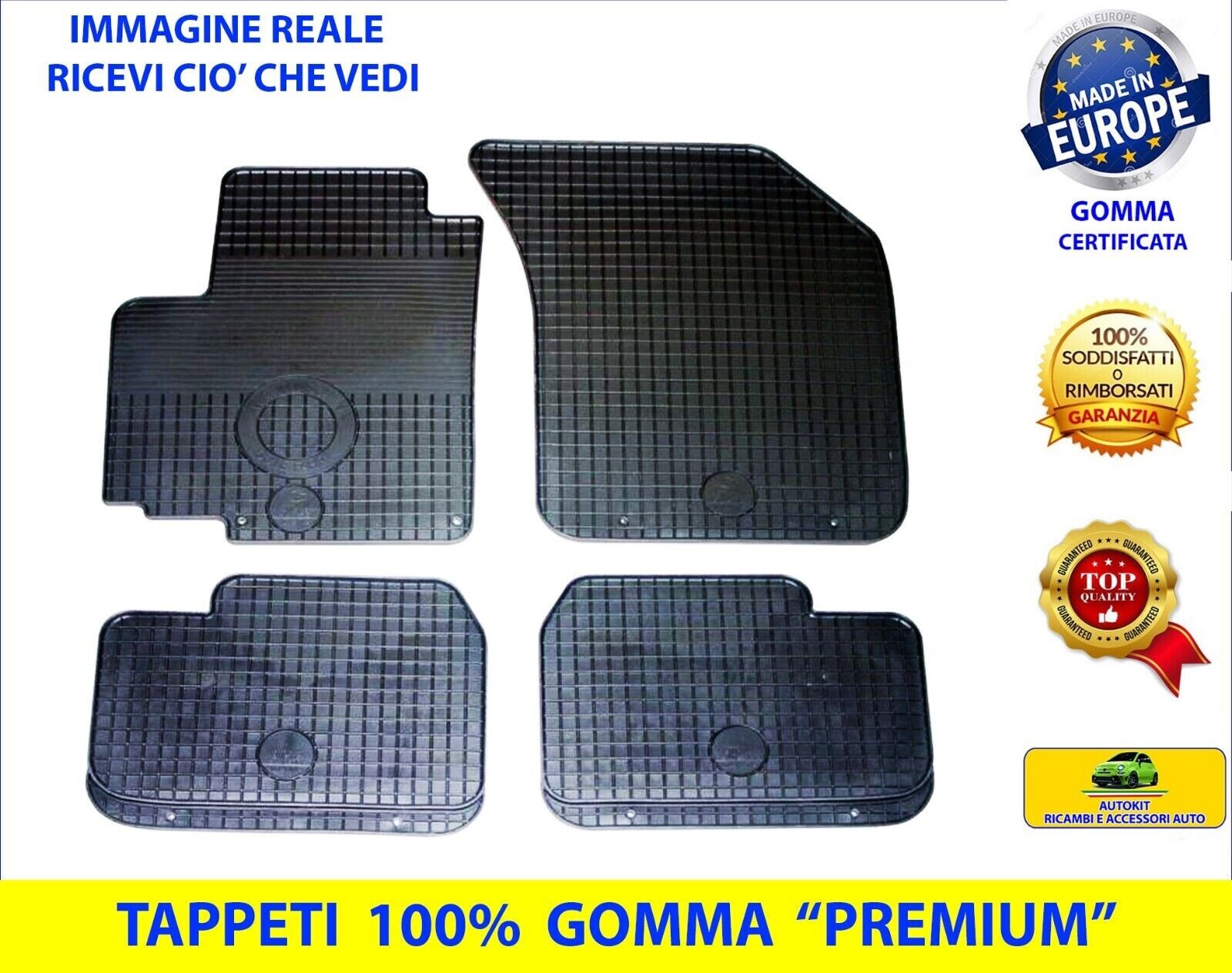 Tappetini Auto In Gomma TPE 3D A Vaschetta Per Alfa Romeo Tonale Dal 2022 - Serie Completa 4 Pezzi (Anteriori+Posteriori)