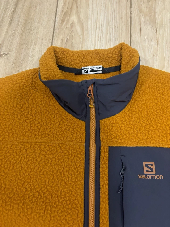 Chaqueta polar de peluche Salomon Snowshelter cremallera completa capa media naranja XL como nueva Foto 3 de 4