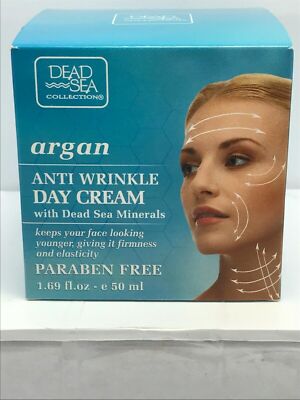 New Dead Sea Collection Argan Anti Wrinkle Day Cream Dead Sea Minerals 1.69 oz