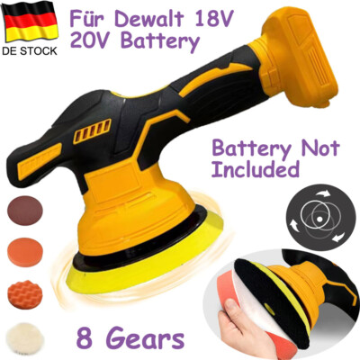 Profi Auto Exzenter Poliermaschine 9mm Orbital für Dewalt Akkus 150mm Polierpads