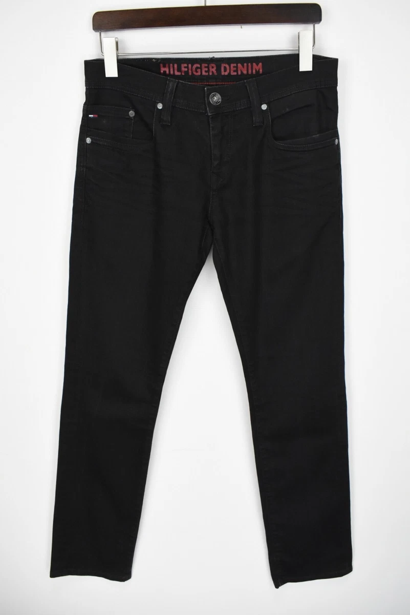 TOMMY HILFIGER Denim Scanton Chicago Coated Stretch Jeans Men W32 L34 Distressed