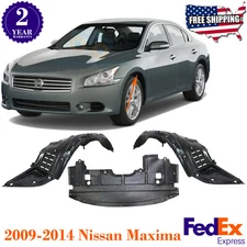 Engine Splash Shield Cover + Fender Liners Front For 2009-2014 Nissan Maxima