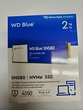 Western Digital WD Blue SN580 2TB M.2 NVMe Internal SSD (WDS200T3B0E) Brand new.