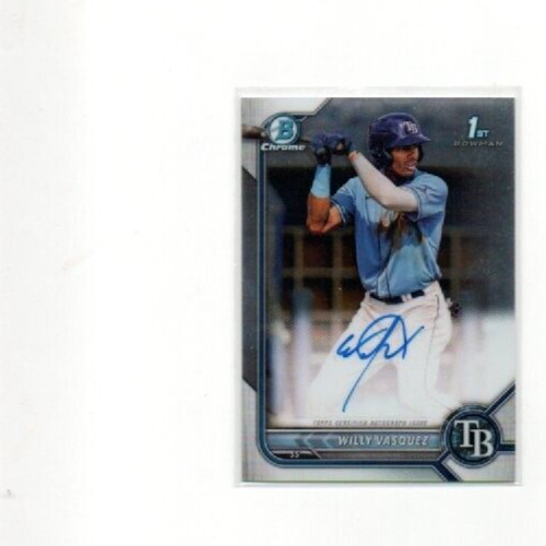 Willy Vasquez 2022 Bowman Chrome #CPA-WVZ Prospect Autographs 1st Auto Rays QTY