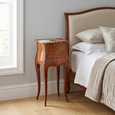 Comodino Antico Stile Luigi XV Rovere Impiallacciato Bois de Rose 800