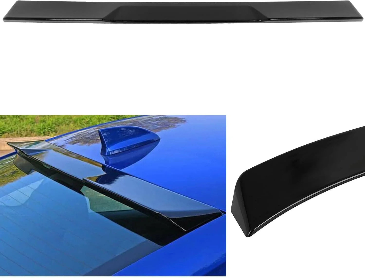 For Honda Civic Sedan 11th 2022+ Gloss Black Sport Rear Window Roof Spoiler Wing