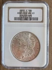 1890 S Morgan Silver Dollar $1 REDFIELD NGC Holder MS63 Uncirculated #101253