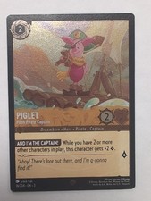 Piglet - Pooh Pirate Captain Super Rare Into the Inklands Lorcana Holo NM 16/204