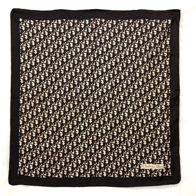 Authentic Christian Dior Trotter Pattern brown Scarf 74.5 x