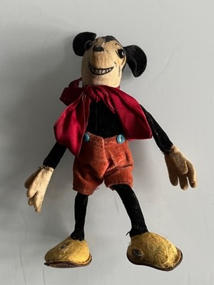 Antike Deans Stoffpuppe Mickey Mouse Samt Stofftier 1930