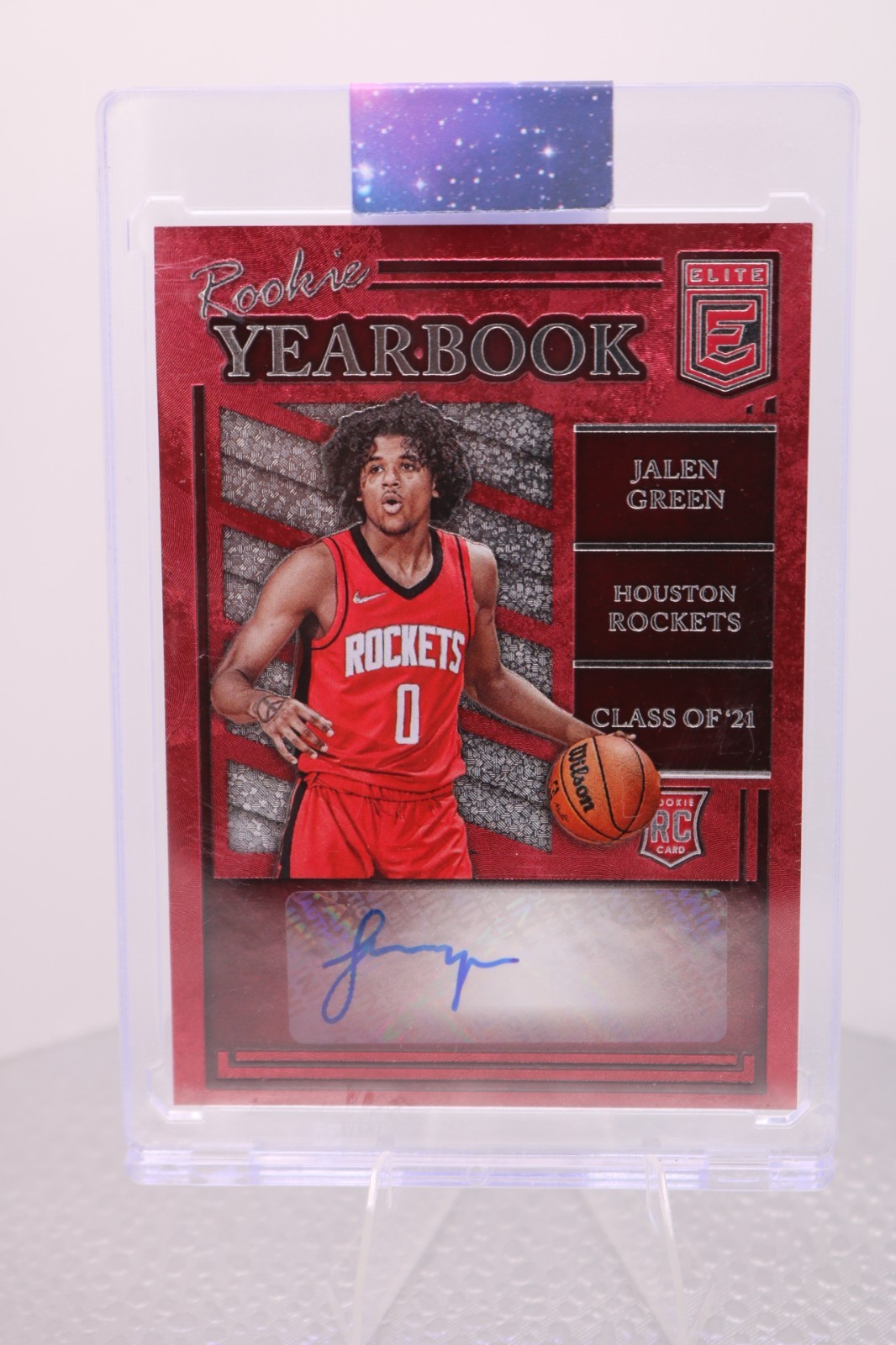 2021 Elite Rookie Yearbook -Jalen Green AUTO RC * NBA Houston Rockets