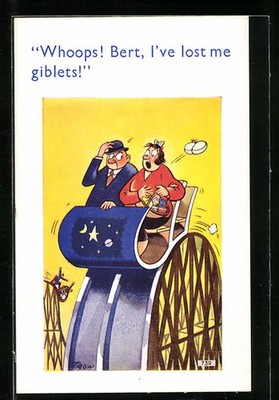Künstler-AK sign. Trow: Whoops! Bert, I´ve lost me giblets 