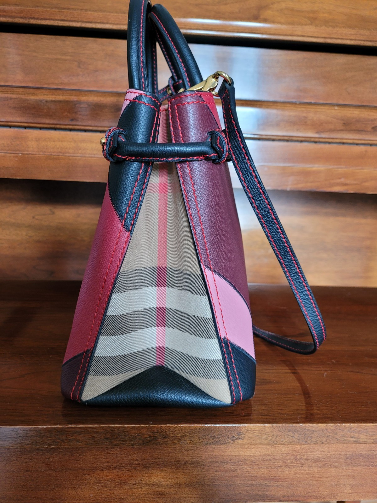 Burberry Colorblock Leather Patchwork Banner Tote - image 4