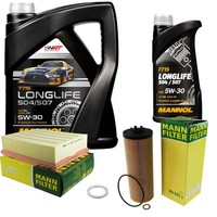 Mann Inspektionspaket 6L Mannol Longlife 504/507 5W-30 FüR Audi A4 Avant 2.5 TDI