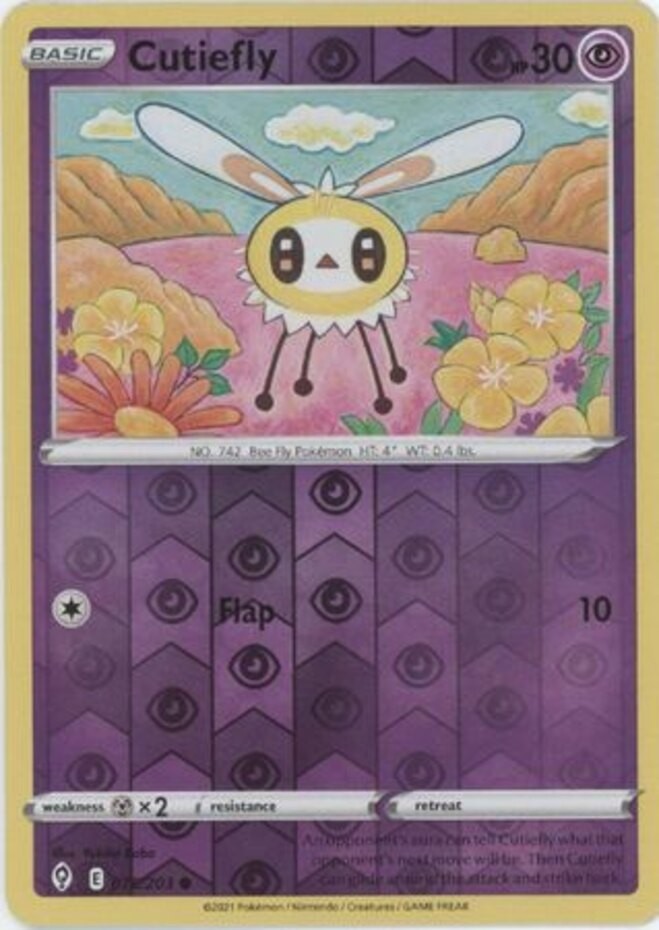 Cutiefly - 078/203 - Common - Reverse Holo (Lp) Evolving Skies - Psychic Pokémon