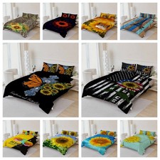 3D Sunflower Background Quilt Cover Duvet Cover Comforter set
