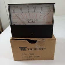 Triplett 320 WS Panel Volt AC Super Tech RMS Meter 0-1, 0-2.5, 0-5