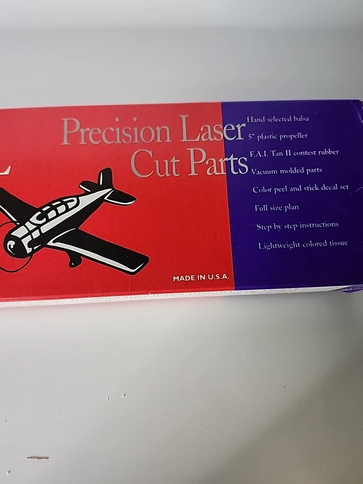 DUMAS AIRCRAFT *  STAGGERWING * RUBBER POWERED MODEL KIT - Image 3 of 4