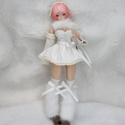 1/12 Fur Dress Clothes Set Model For 6'' Romankey Snail Shell Action Figure